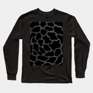 grey cow print Long Sleeve T-Shirt